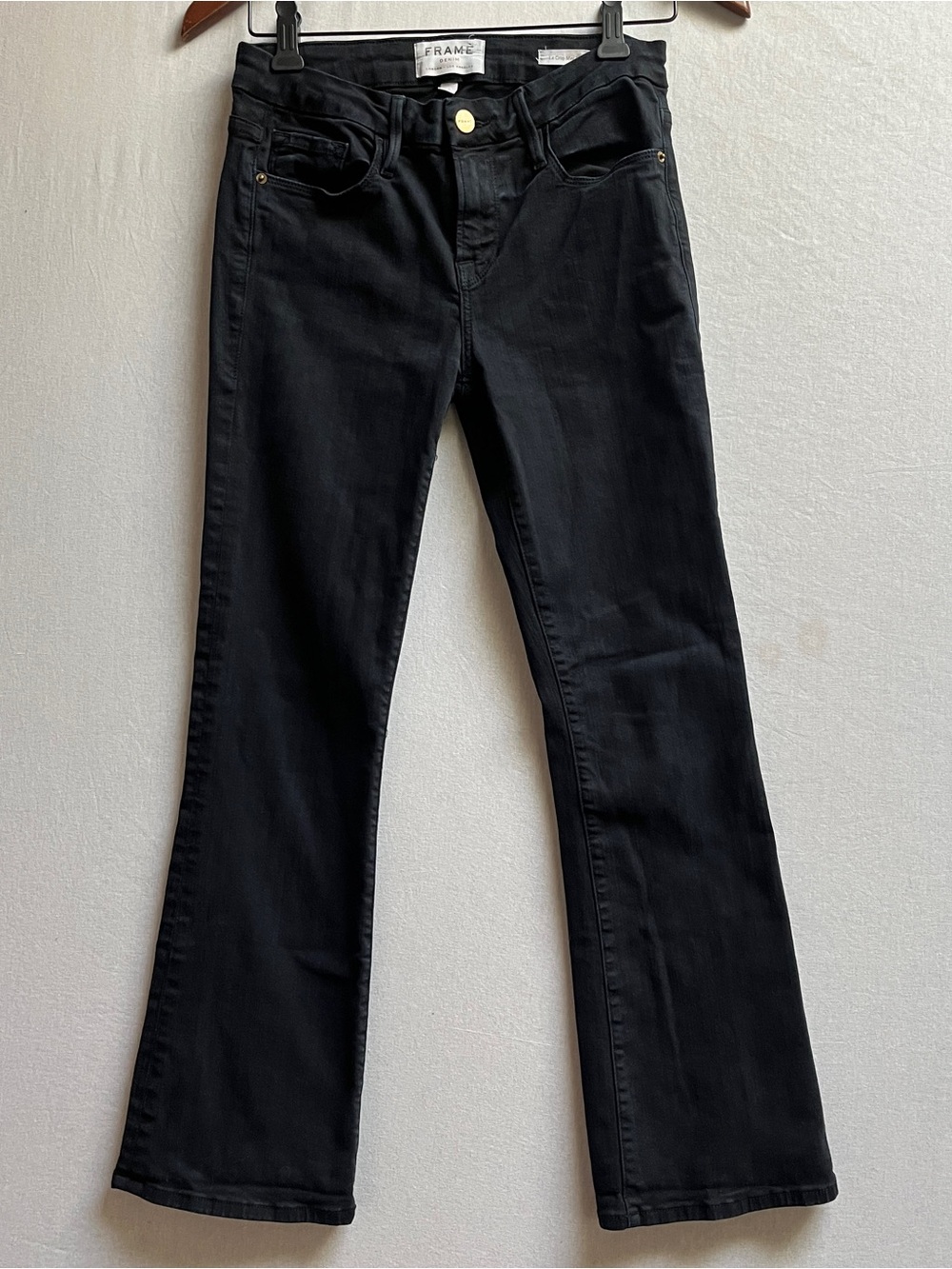 Frame Denim Le Crop Mini Bootcut Black Jeans Size 23